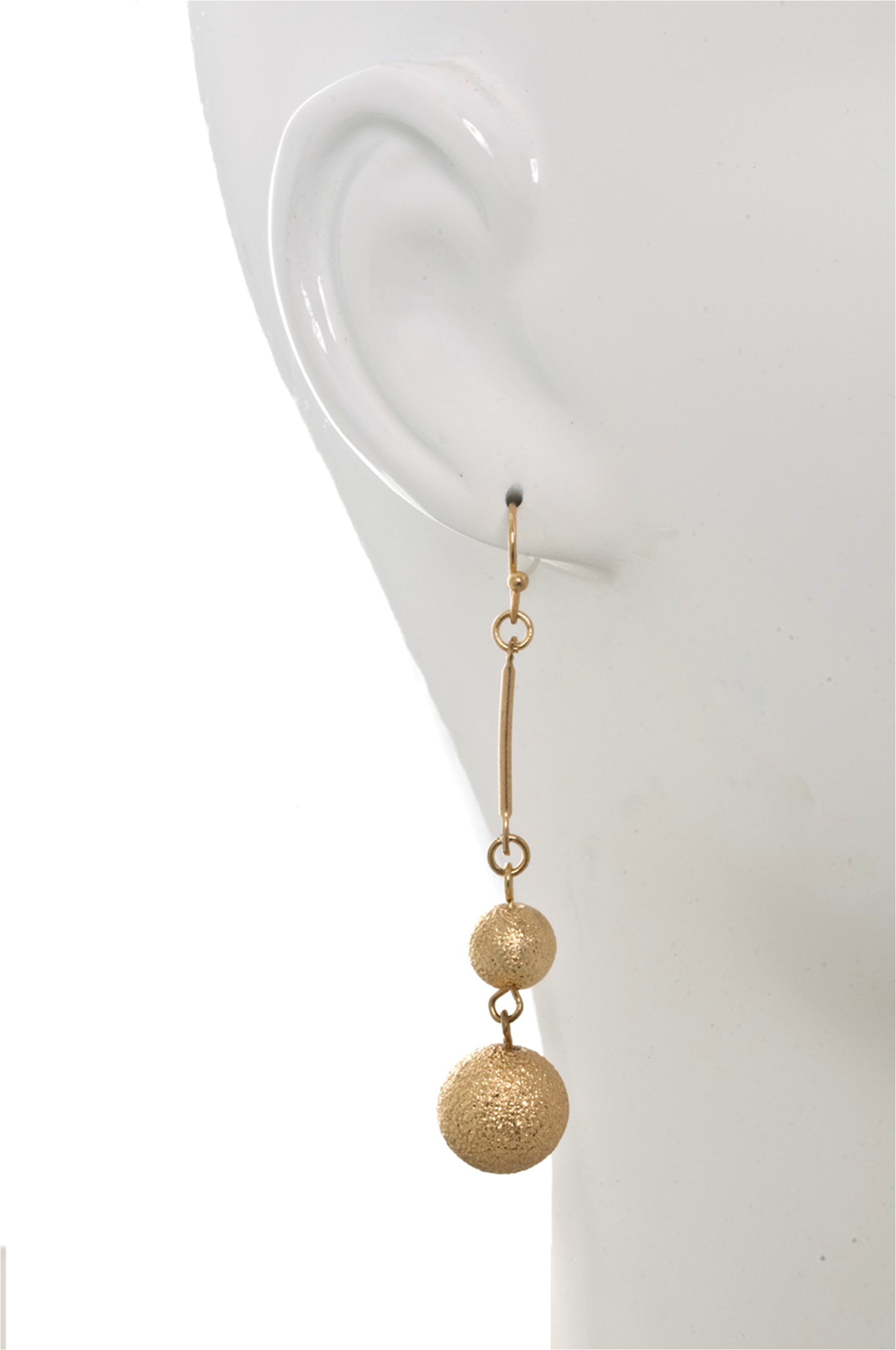 diamond dust linear drop earring