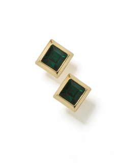 colored square stud post earring