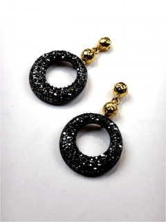 pave circle earring