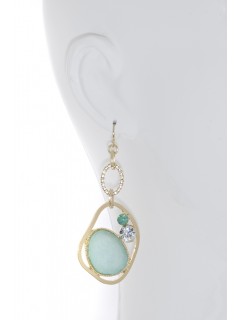 Druzy/Crystal Drop earring