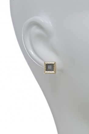 square stud earring