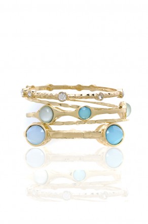 Metal/Crystal Bangle Set