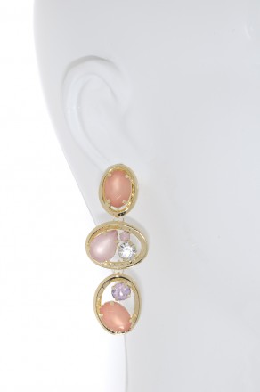 Linear Mosaic Drop Earring