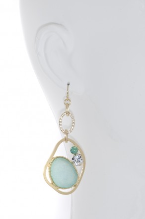 Druzy/Crystal Drop earring