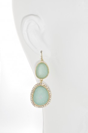 Druzy drop earring