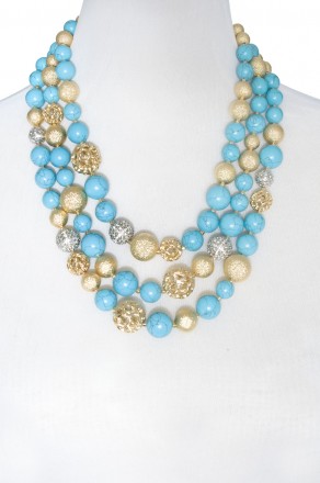 3 Row Beaded Necklace
