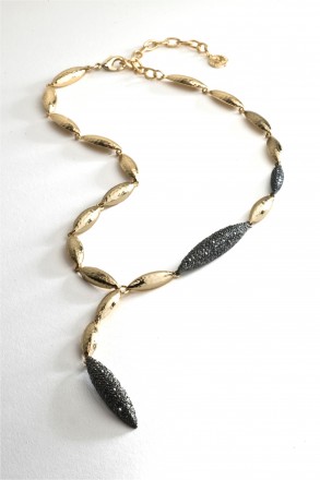 multi spear pave necklace