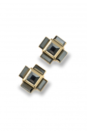 extended square stud earring