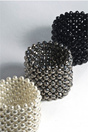 stretch glass beaded bracelet