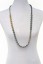 36" long colored beaded necklace-slate