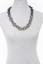 mesh circle link necklace-silver/gun