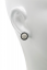 pave stud post earring-silver/hem