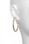 Crystal stone hoop earrings-gold/clear