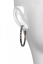 Crystal stone hoop earrings-gun/clear