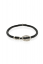 mini stretch bracelets-open circles-gun/silver